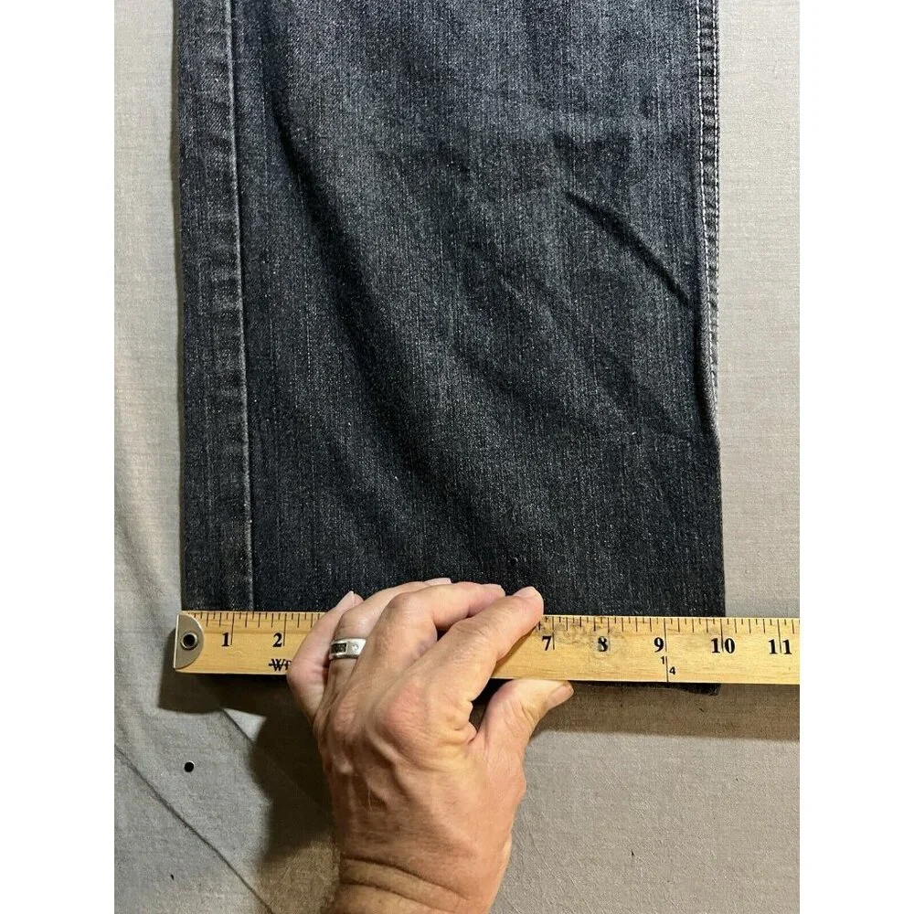 Vintage ENYCE Jeans Mens 42x30 Black Denim Relaxed Straight‎ Hip Hop Culture Y2K